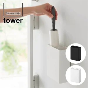 山崎実業 tower マグネット粘着クリーナースタンド収納&ダストボックス タワー