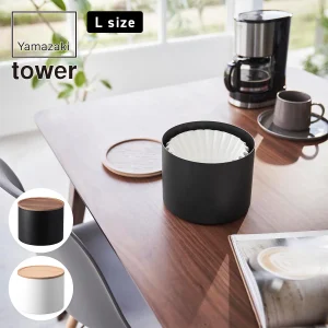 山崎実業 tower バスケット型コーヒーペーパーフィルターケース リン L