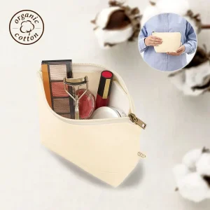 オーガニックコットンキャンバスデイリーポーチ(S) ナチュラル